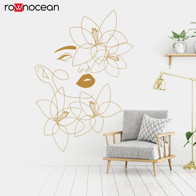 Spa Wellness Salon - Bir Hat Duvar Çıkartmaları Güzellik Duvar